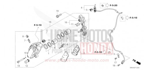 ETRIER DE FREIN AVANT NC750XDP de 2023